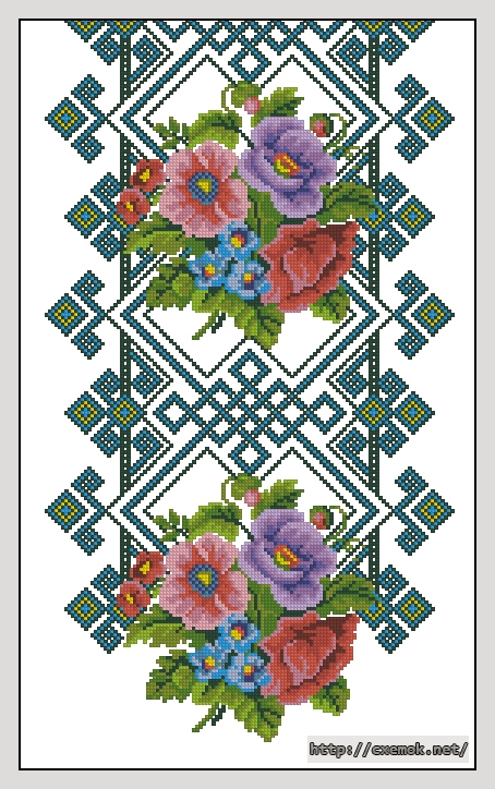 Download embroidery patterns by cross-stitch  - Женская сорочка 
