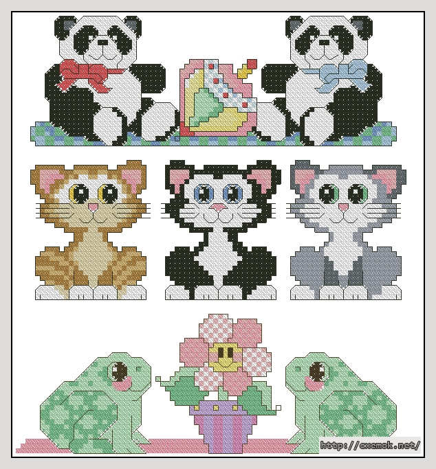 Download embroidery patterns by cross-stitch  - Bibs for small friends, author 