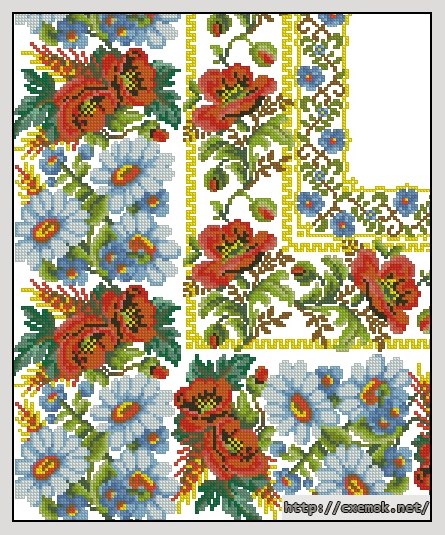 Download embroidery patterns by cross-stitch  - Вышиванка 