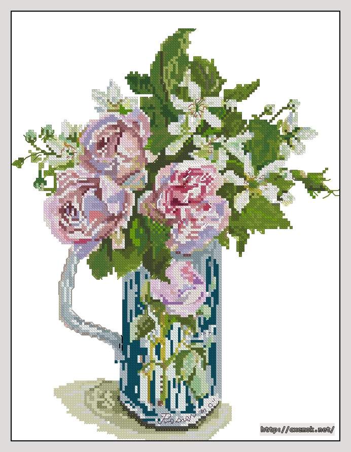 Download embroidery patterns by cross-stitch  - Redoute, author 