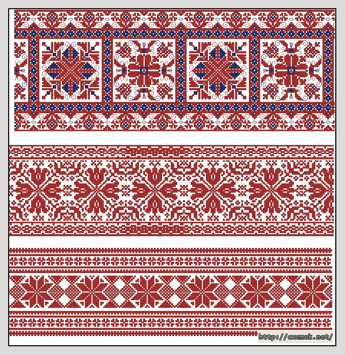 Download embroidery patterns by cross-stitch  - Орнамент-1