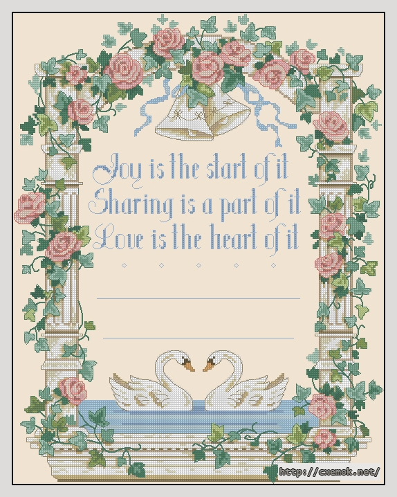 Download embroidery patterns by cross-stitch  - Together forever, author 