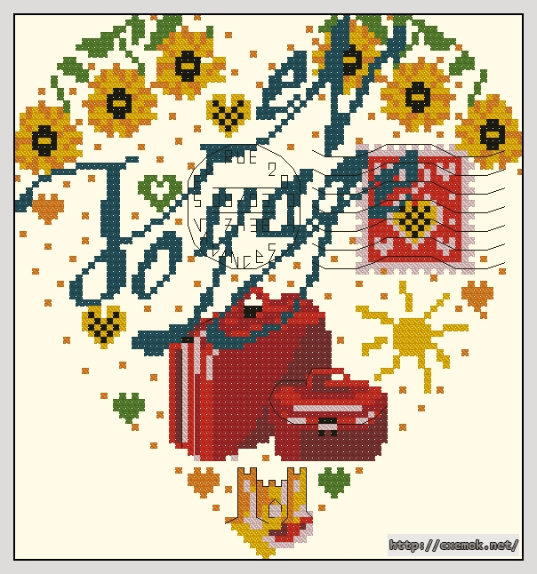 Download embroidery patterns by cross-stitch  - En voyage, author 
