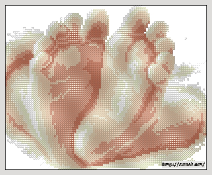 Download embroidery patterns by cross-stitch  - Baby feet, author 