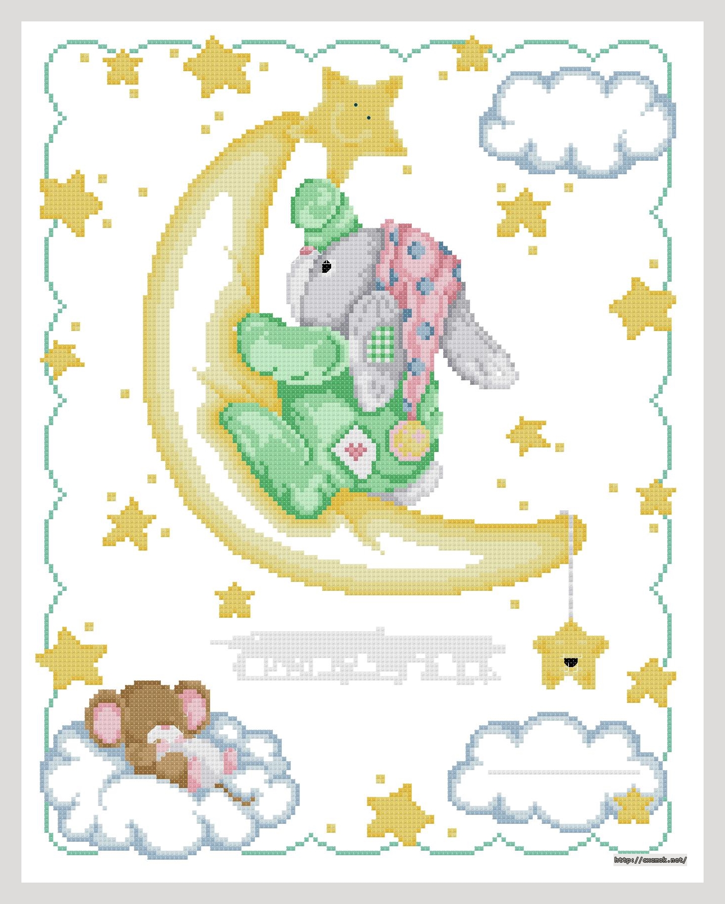 Download embroidery patterns by cross-stitch  - Crescent moon, author 