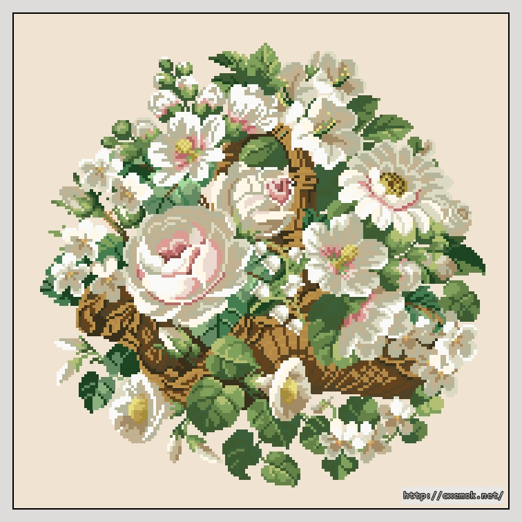 Download embroidery patterns by cross-stitch  - Basket for mum, author 