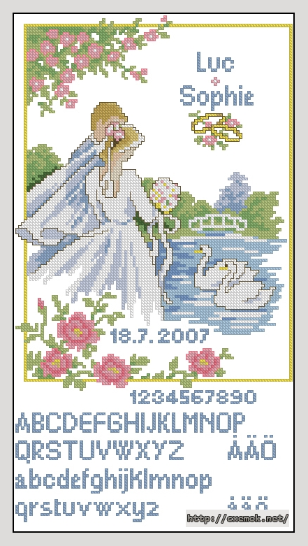 Download embroidery patterns by cross-stitch  - Wedding sampler, author 