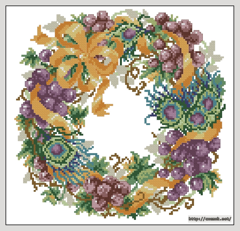 Download embroidery patterns by cross-stitch  - Table grapes