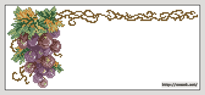 Download embroidery patterns by cross-stitch  - Table grapes