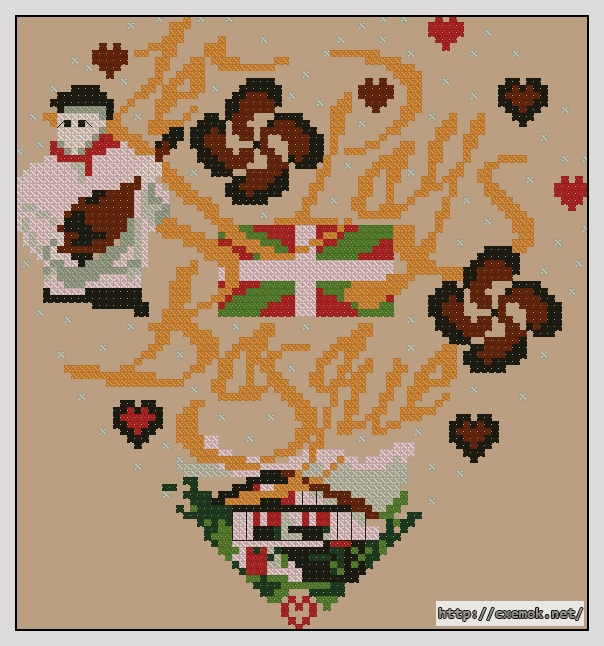 Download embroidery patterns by cross-stitch  - Pays basque, author 
