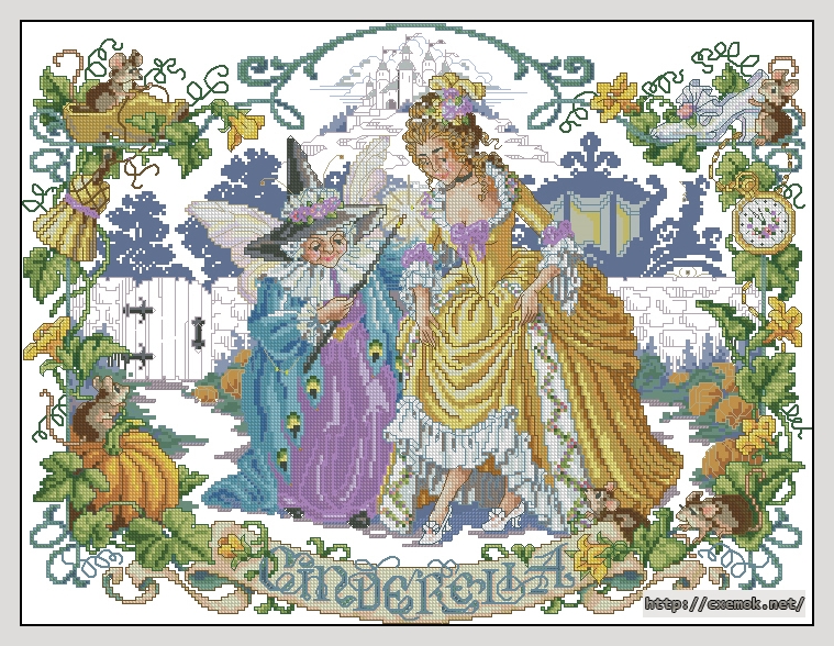 Download embroidery patterns by cross-stitch  - Cinderella, author 