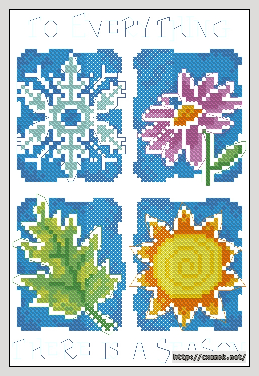 Download embroidery patterns by cross-stitch  - A season''s time, author 