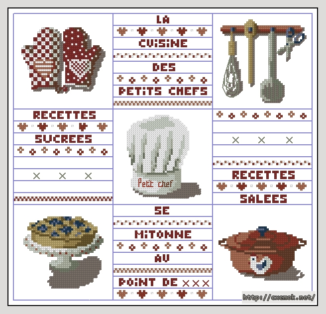 Download embroidery patterns by cross-stitch  - Servez d''office, author 