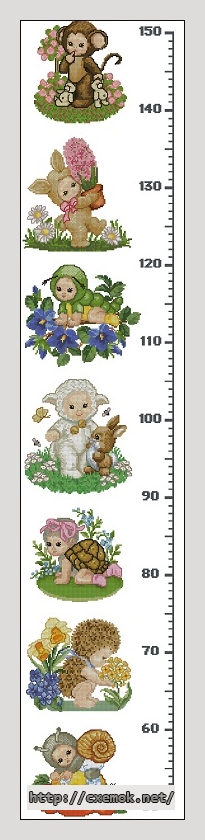 Download embroidery patterns by cross-stitch  - Toise babies animals, author 