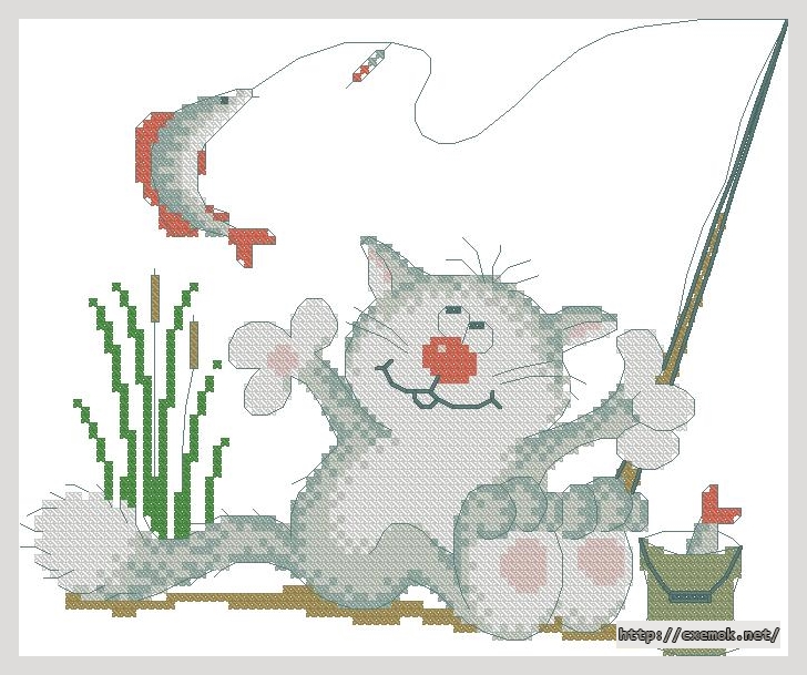 Download embroidery patterns by cross-stitch  - Эх, хвост, чешуя, author 