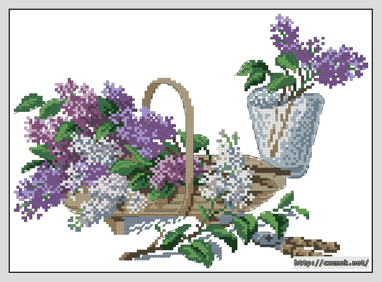 Download embroidery patterns by cross-stitch  - Lilac, author 
