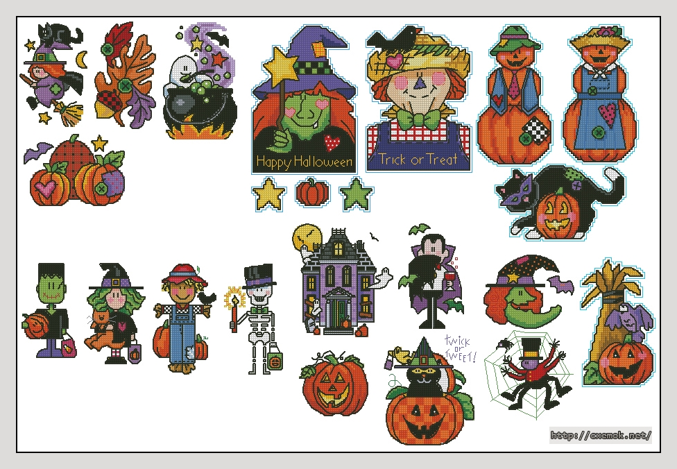 Download embroidery patterns by cross-stitch  - Halloween quickies, author 