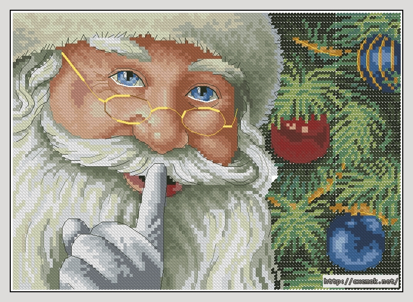 Download embroidery patterns by cross-stitch  - Santa''s secret, author 
