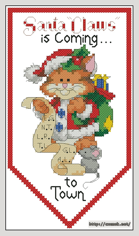 Download embroidery patterns by cross-stitch  - Santa claws, author 