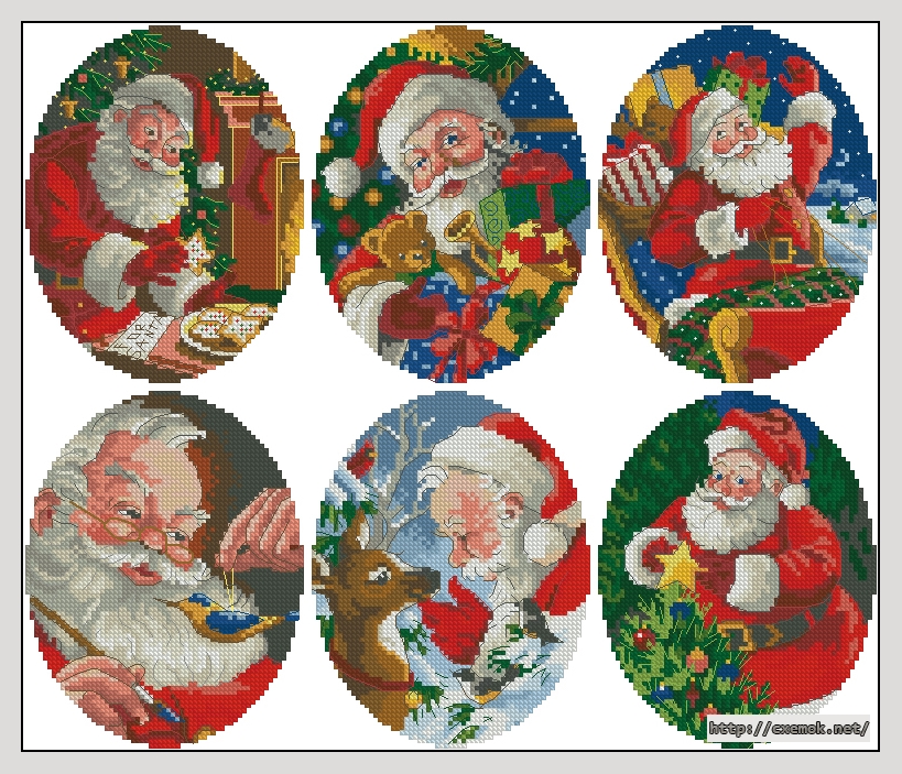 Download embroidery patterns by cross-stitch  - Spirit of santa ornaments, author 