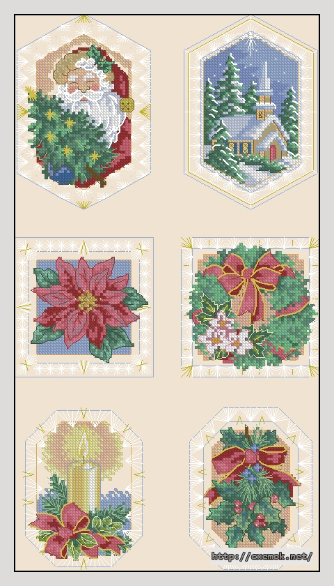 Download embroidery patterns by cross-stitch  - Christmas keepsake ornaments, author 