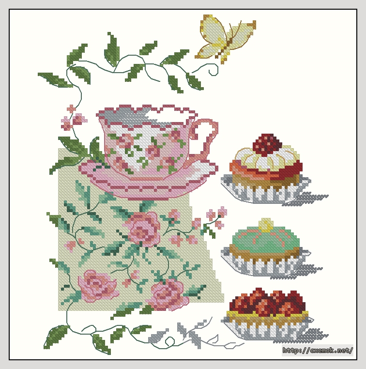 Download embroidery patterns by cross-stitch  - The au jardin, author 