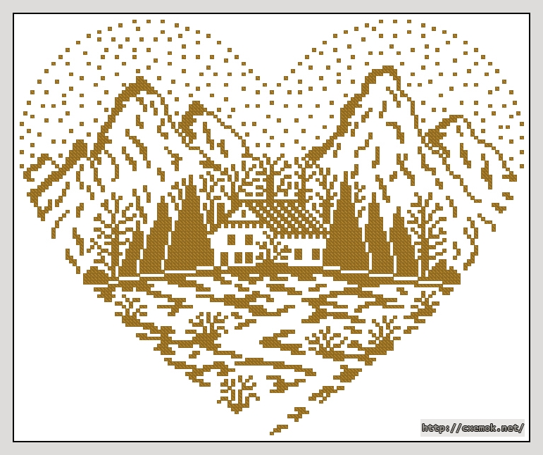 Download embroidery patterns by cross-stitch  - Heart - gravasalvas, author 