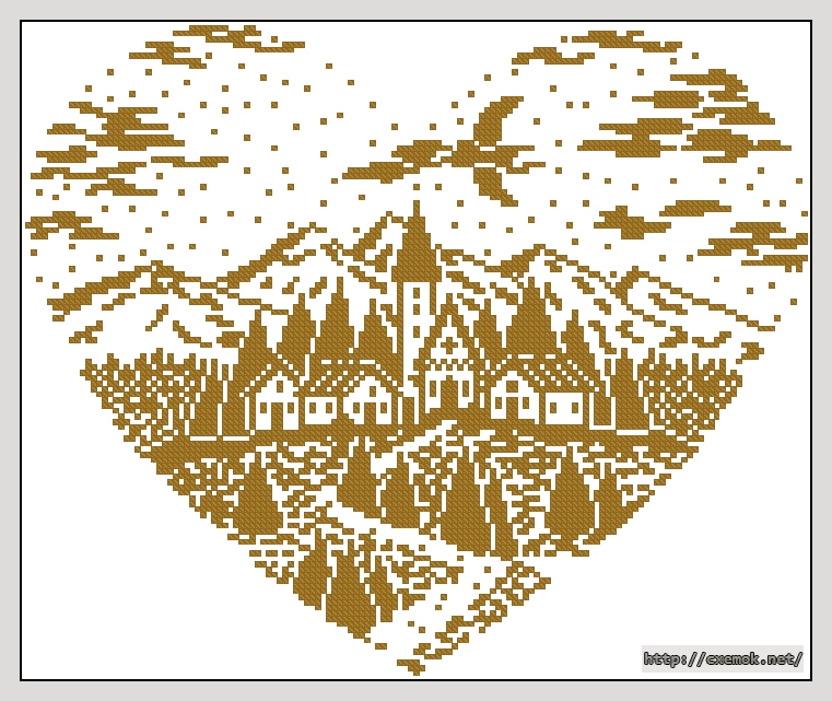 Download embroidery patterns by cross-stitch  - Heart - andraz, author 