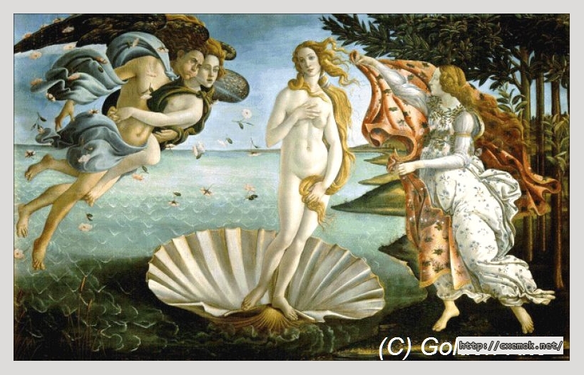Скачать схему вышивки нитками The Birth of Venus, автор 
