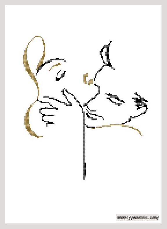Download embroidery patterns by cross-stitch  - Kiss