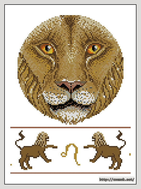 Download embroidery patterns by cross-stitch  - Leo