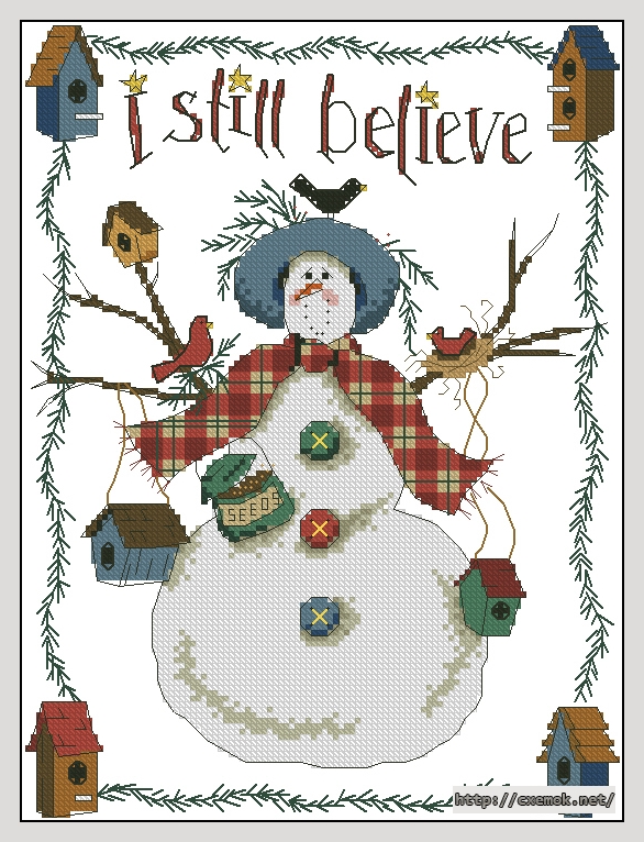 Download embroidery patterns by cross-stitch  - Snow lady, author 