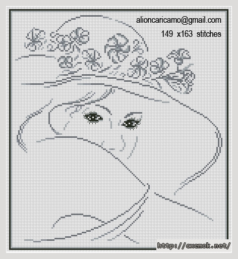 Download embroidery patterns by cross-stitch  - В шляпе, author 