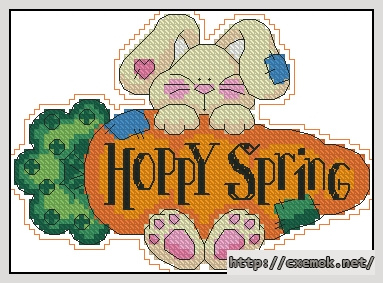 Download embroidery patterns by cross-stitch  - Hoppy spring, author 