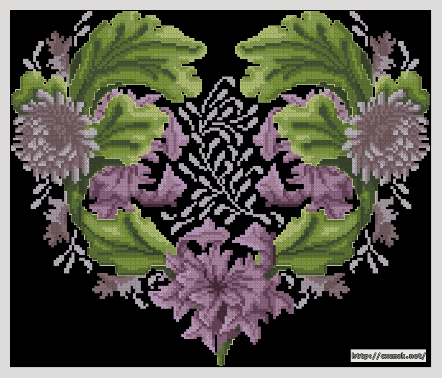 Download embroidery patterns by cross-stitch  - English heart, author 