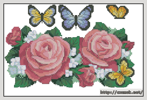 Download embroidery patterns by cross-stitch  - Welcome pretty rose, author 