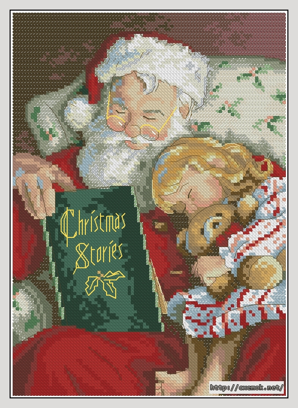 Скачать схему вышивки нитками Christmas Stories, автор 