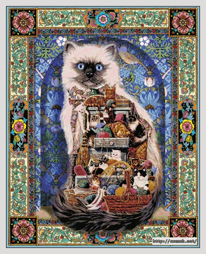 Download embroidery patterns by cross-stitch  - Cats galore, author 