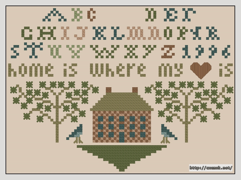Download embroidery patterns by cross-stitch  - Where the heart is