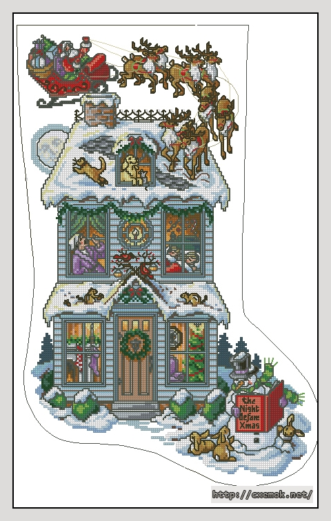 Download embroidery patterns by cross-stitch  - Twas the night before christmas, author 