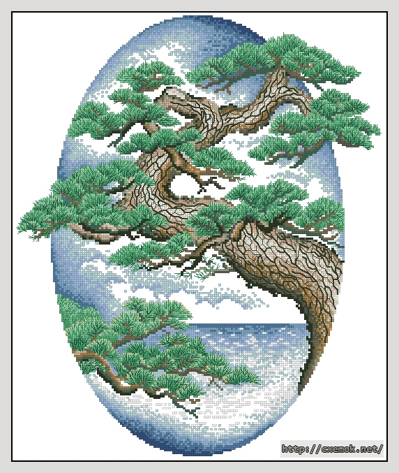 Download embroidery patterns by cross-stitch  - Tree of life