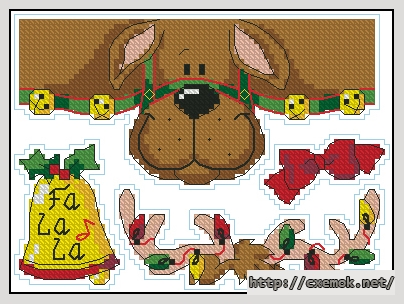 Download embroidery patterns by cross-stitch  - Reindeer hanger, author 