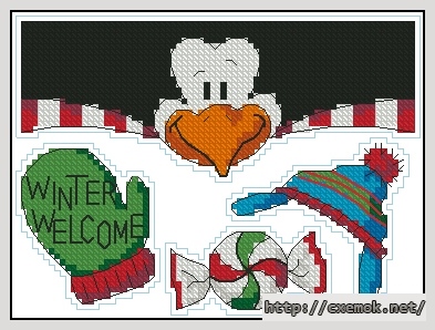 Download embroidery patterns by cross-stitch  - Penguin hanger, author 