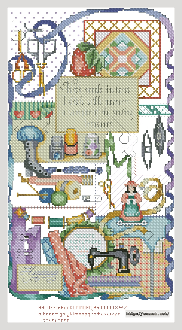 Download embroidery patterns by cross-stitch  - Stitcher''s sampler, author 