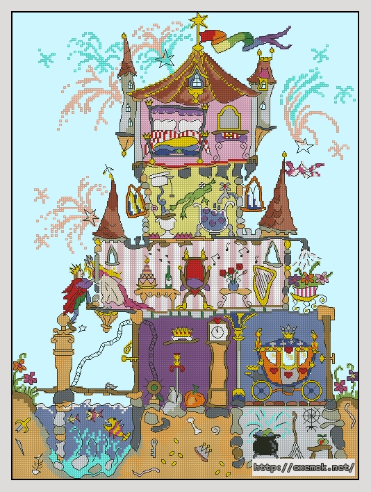 Download embroidery patterns by cross-stitch  - Princess palace, author 