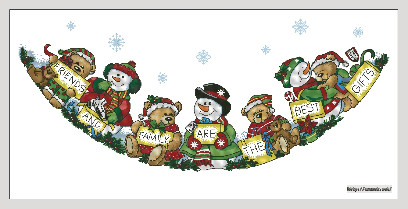 Download embroidery patterns by cross-stitch  - The best gifts tree skirt, author 