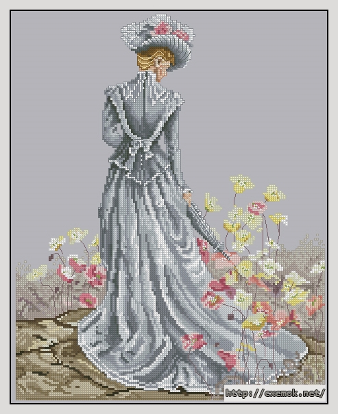 Download embroidery patterns by cross-stitch  - Elegance of spring