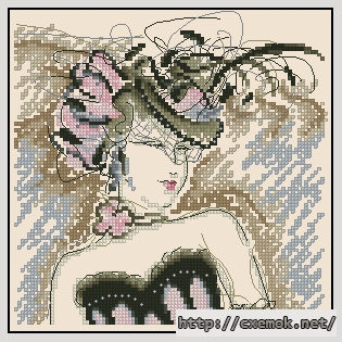 Download embroidery patterns by cross-stitch  - Pretty in pink, author 