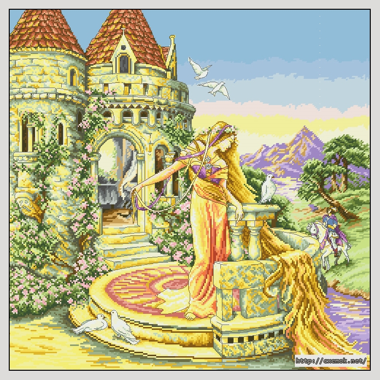 Download embroidery patterns by cross-stitch  - Rapunzel, author 