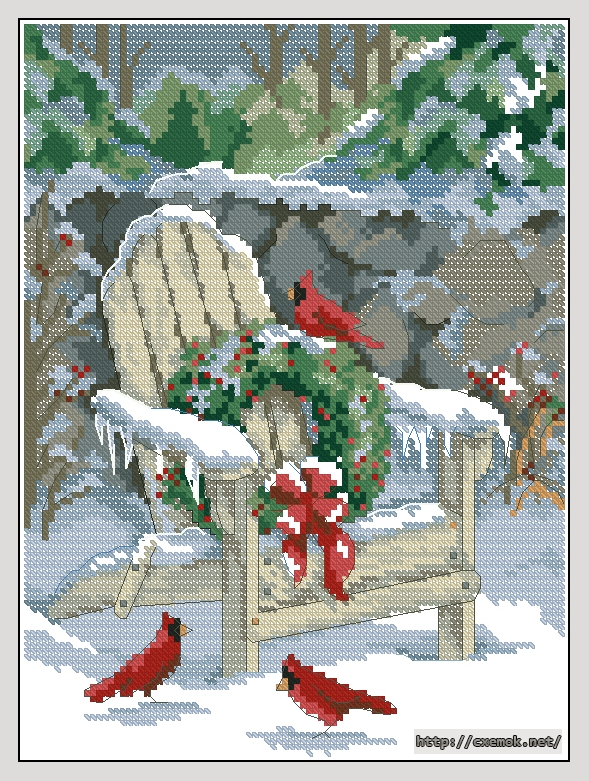 Download embroidery patterns by cross-stitch  - Christmas in the adirondacks, author 
